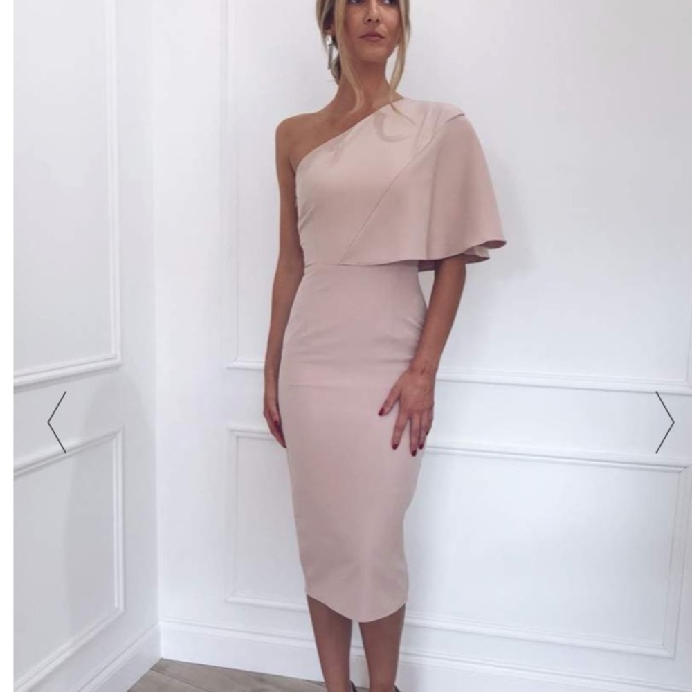 One shoulder midi dress